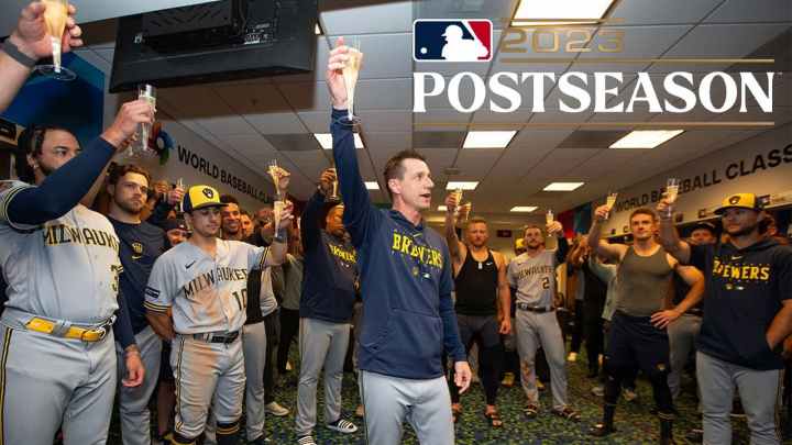 Brewers 2023 MLB Postseason celebration