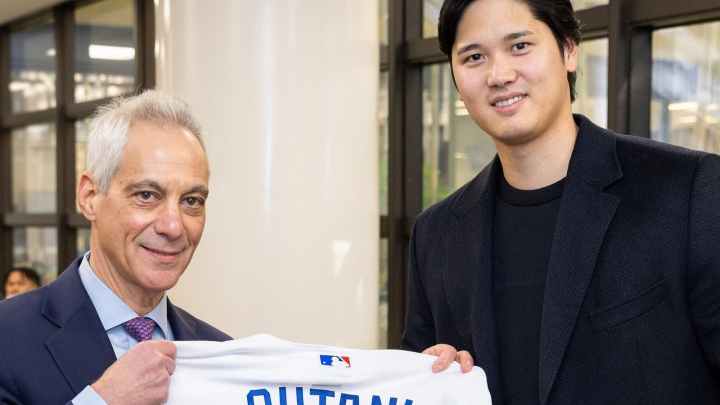 Shohei Ohtani and Rahm Emanuel